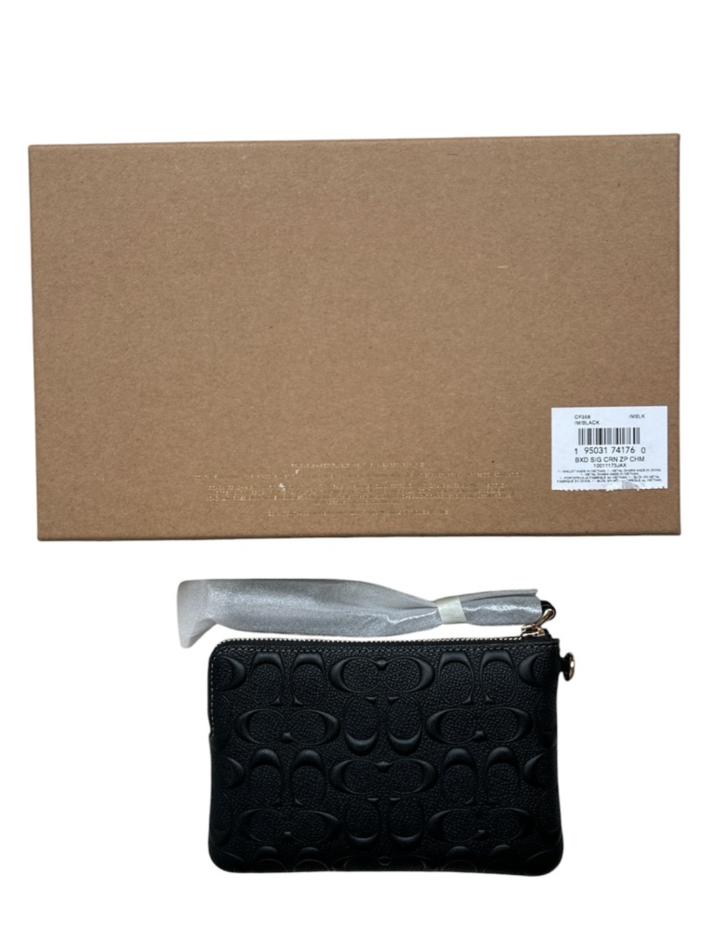 Coach Boxed Corner Zip Wristlet In Signature Leather NIB - Picture 4 of 5